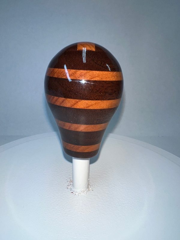 Black Walnut and cherry checkerboard Porsche shift knob - Image 3