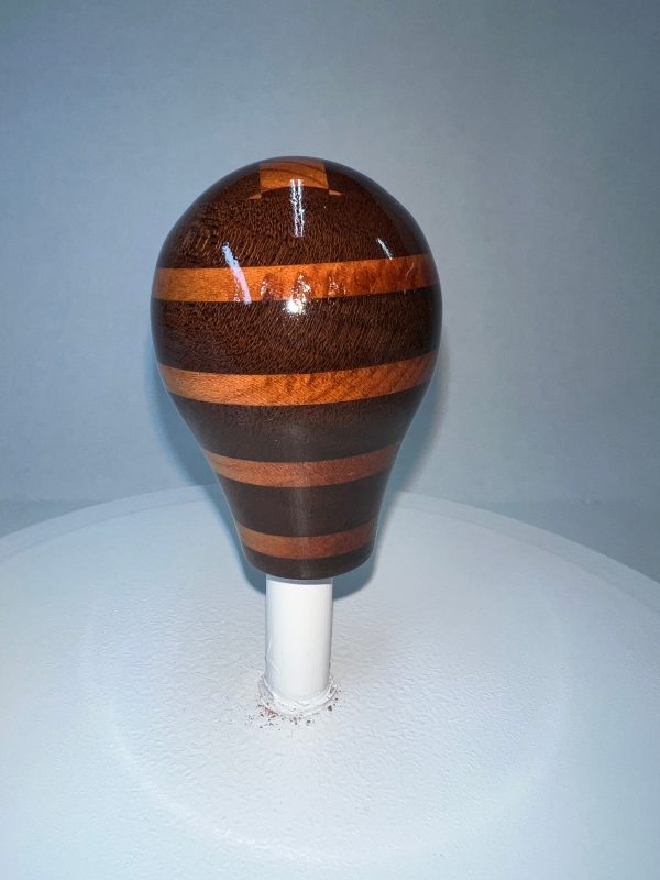 Black Walnut and cherry checkerboard Porsche shift knob - Image 4