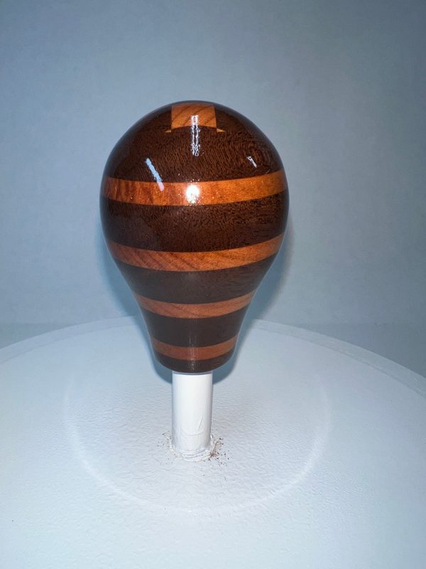 Black Walnut and cherry checkerboard Porsche shift knob - Image 5