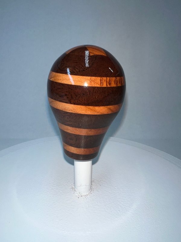 Black Walnut and cherry checkerboard Porsche shift knob - Image 6