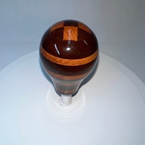 Black Walnut and cherry checkerboard Porsche shift knob